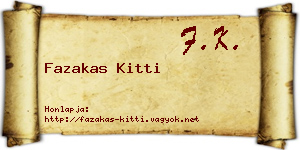 Fazakas Kitti névjegykártya